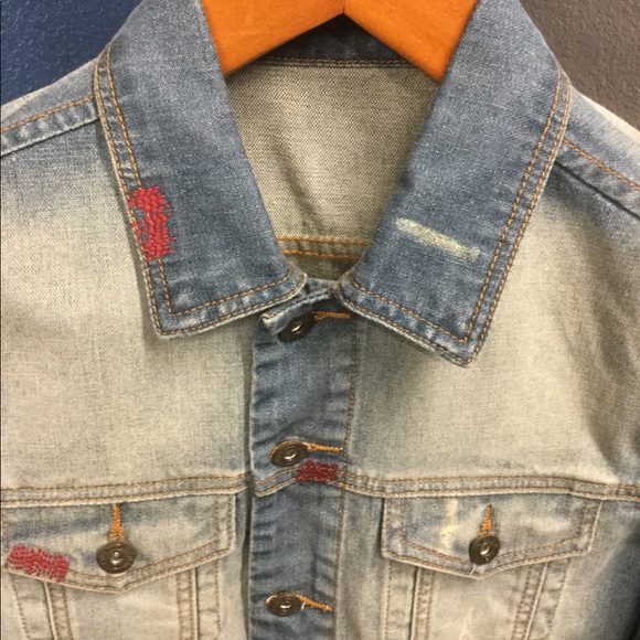 Men’s Denim Jacket Vintage Wash - Picture 2 of 4
